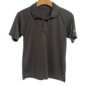 Slazenger Polo Shirt Boys Youth Large Gray Kids Golf